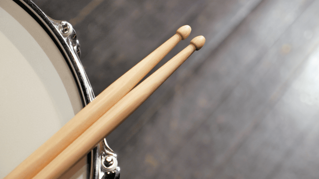 wood drum sticks on snare drum 3696913